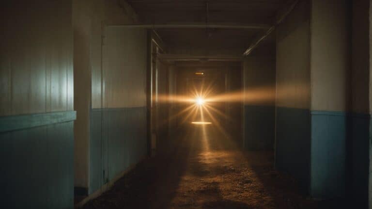 A dimly lit hospital corridor with a bright light at the end, symbolizing hope and recovery in drug detox and rehab centers.