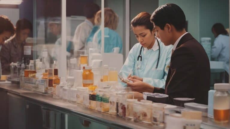 Medically supervised drug detox and rehab process with healthcare professionals working diligently to support individuals through addiction recovery.
