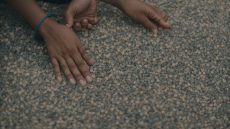 Hands holding on to gravel at a drug detox and rehab center.