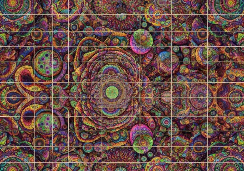 Vibrant abstract mandala art symbolizing healing and renewal for drug detox and rehab programs.